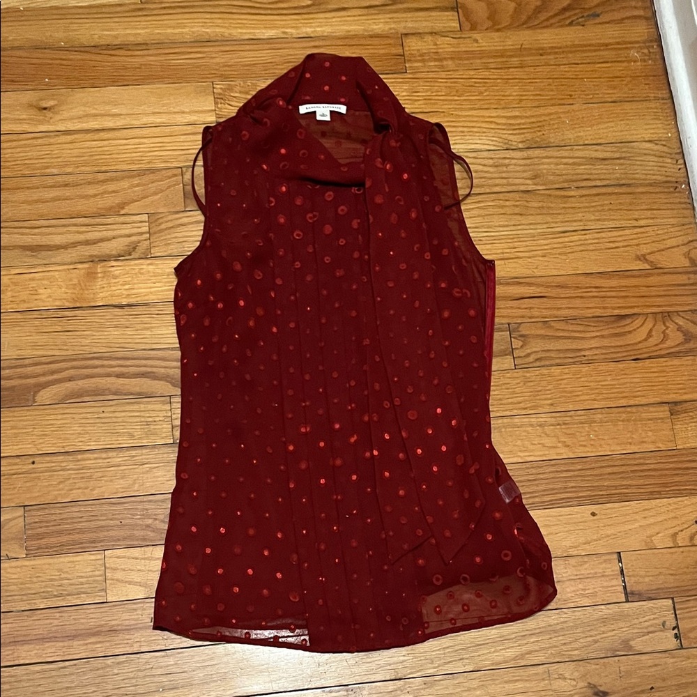 Banana Republic Elegant Red Sleeveless Blouse